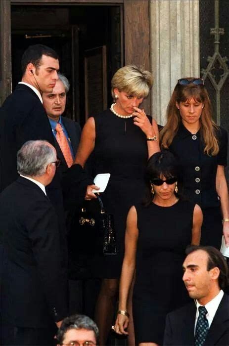 Princess Diana attends Memorial Service of Gianni Versace